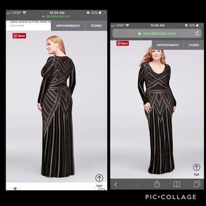 Black and gold formal dress